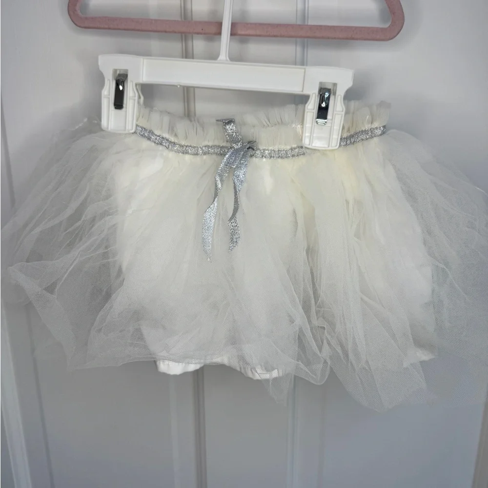 Carter’s 2T Girls White & Silver Tulle Skirt